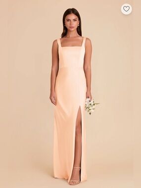 Birdy Grey Alex Matte Satin Dress Peach Cream Size M